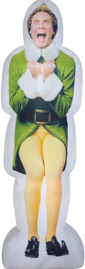 Gemmy Lighted Buddy The Elf Photorealistic Christmas Inflatable 6-ft x 1.9-ft | Amazon (US)