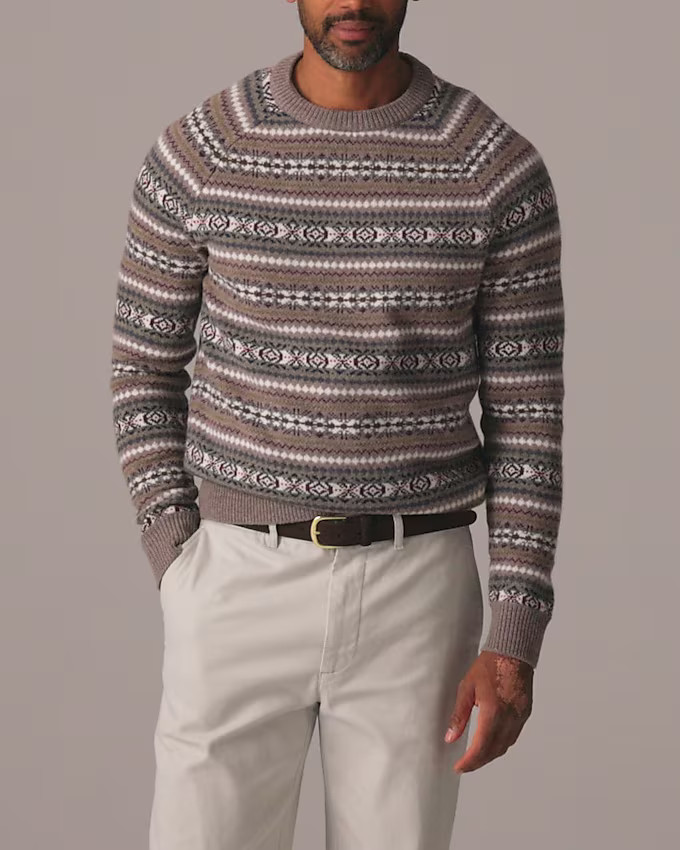 Fair Isle crewneck sweater in wool | J. Crew US