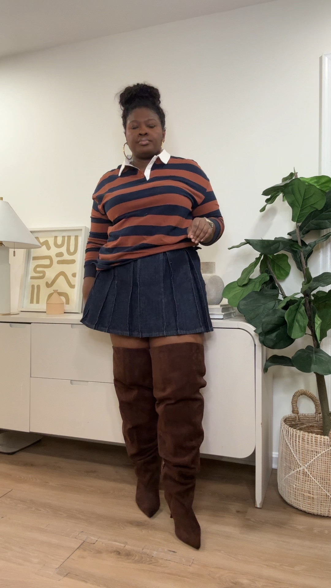 Mixing textures is one of my favorite ways to make fall outfits feel interesting. A soft knit, structured skirt, and statement boots create a balanced look with minimal effort. fall fashion trends, sweater and skirt outfit, knee high boots outfit, fall capsule wardrobe, stylish everyday outfits, curvy style inspiration

#LTKootd #LTKSeasonal #LTKMidsize