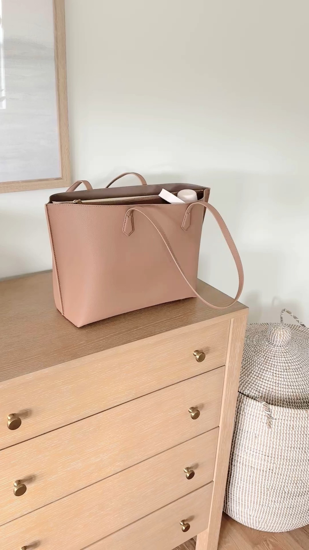 Work tote bag. 
The organizer is built is. Real leather and has feet so it doesn’t get gross on the floor  

#LTKWorkwear