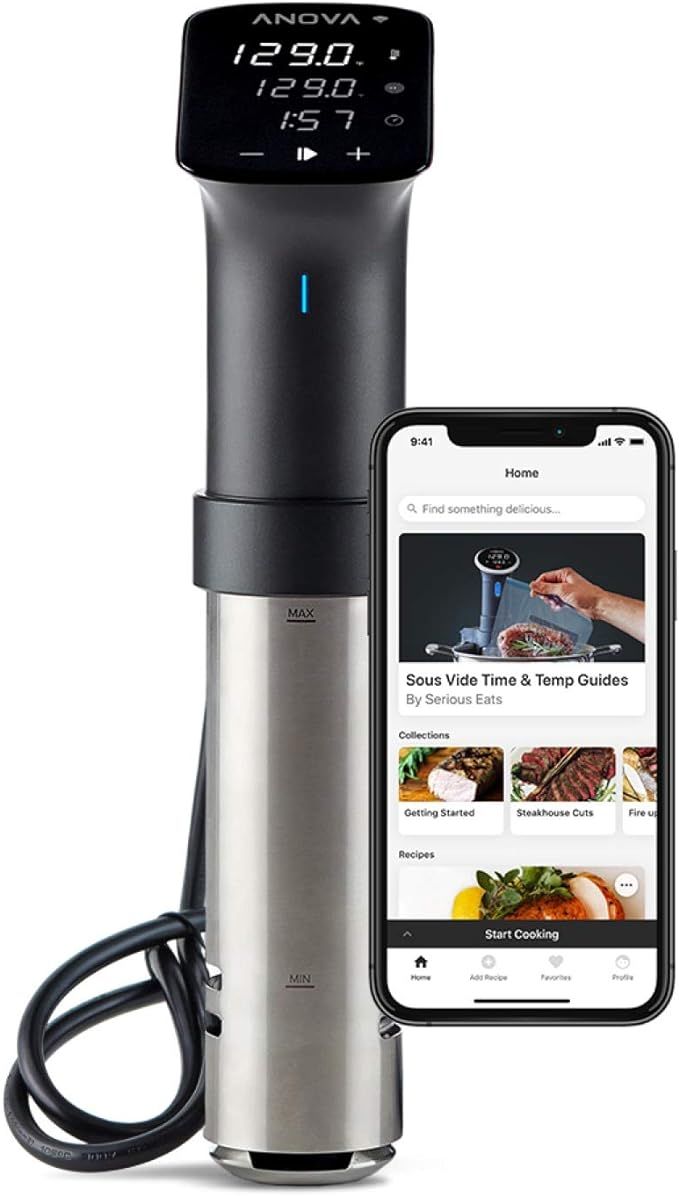 Anova Culinary Sous Vide Precision Cooker Pro, 1200 Watts, Black and Silver | Amazon (US)