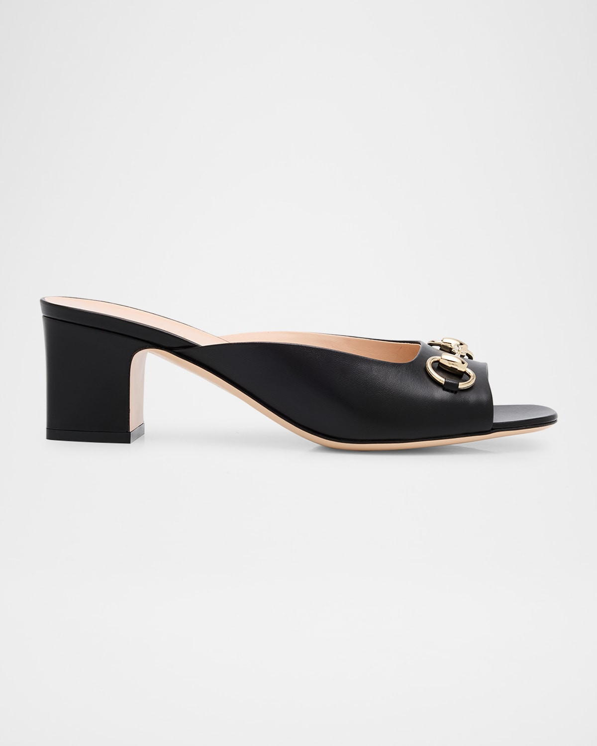 Lady Horsebit Leather Mule Sandals | Neiman Marcus