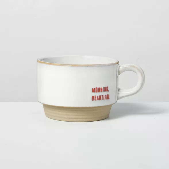 8oz Morning Beautiful & Morning Handsome Stoneware Mugs - Hearth & Hand™ with Magnolia | Target