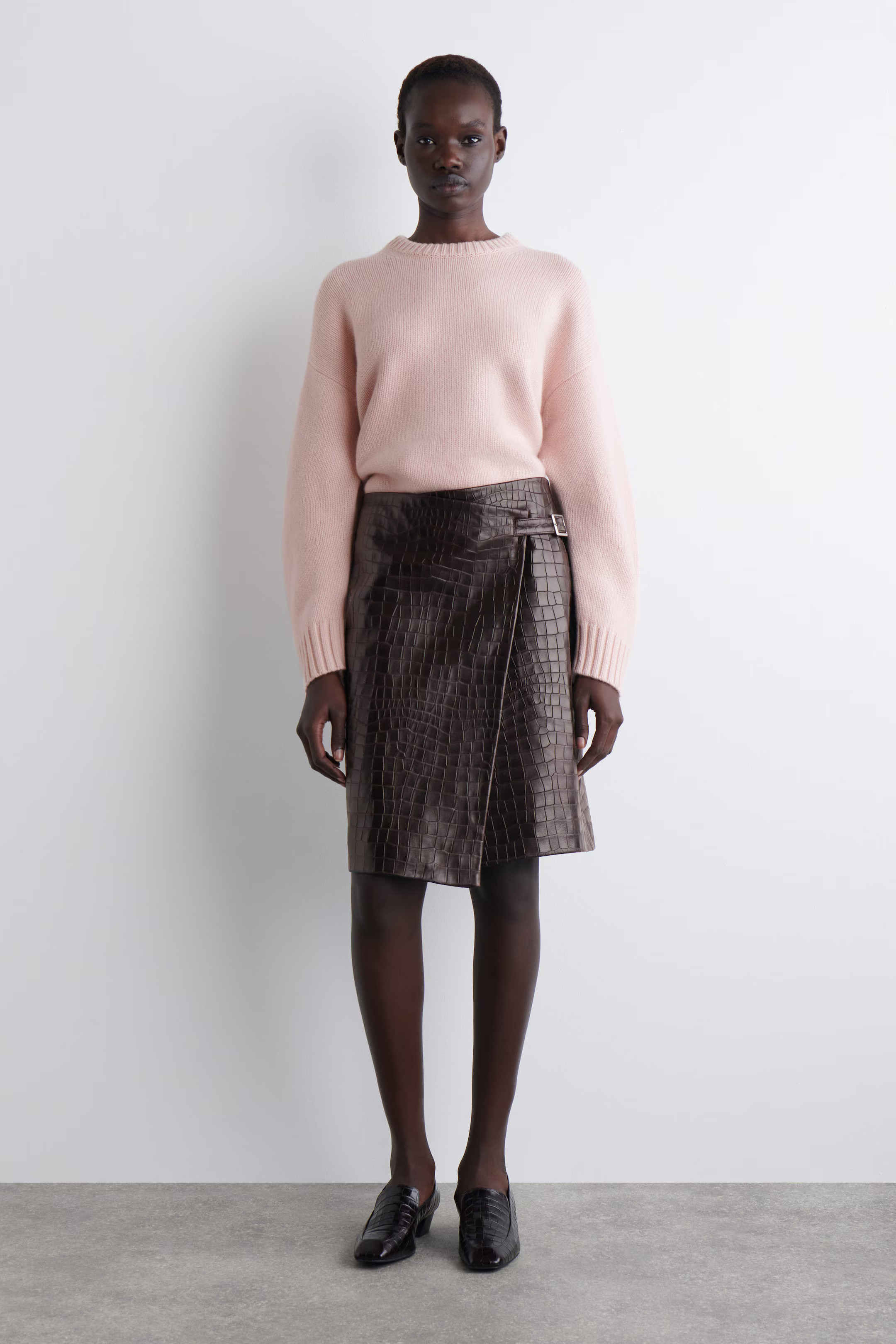 CHUNKY CASHMERE CREW-NECK JUMPER - PINK | COS | COS UK