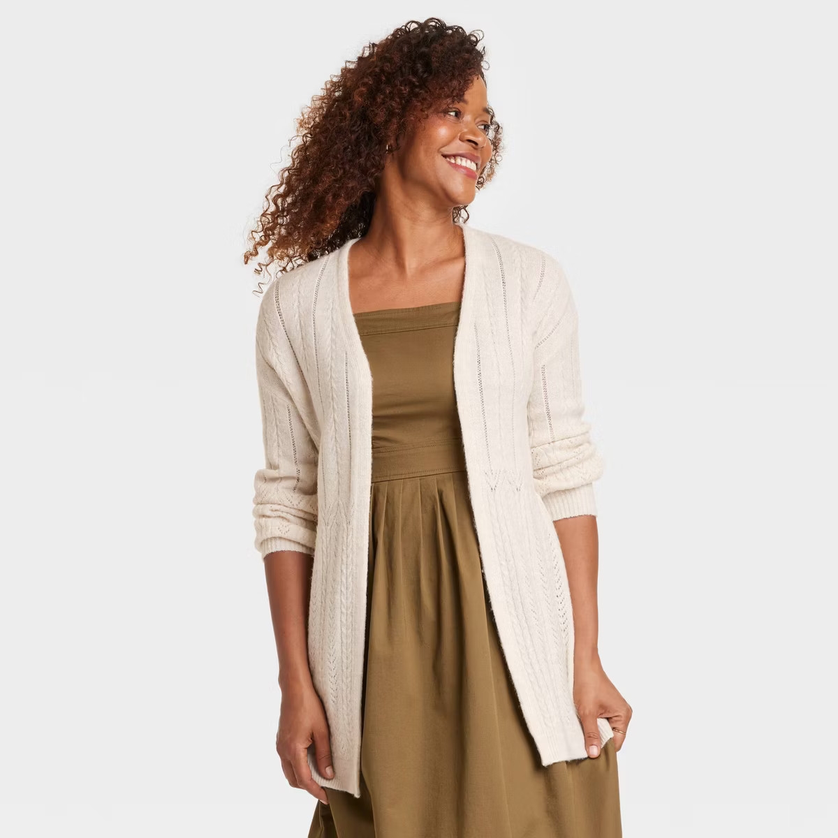 Women's Cable Pointelle Cardigan - Knox Rose™ | Target