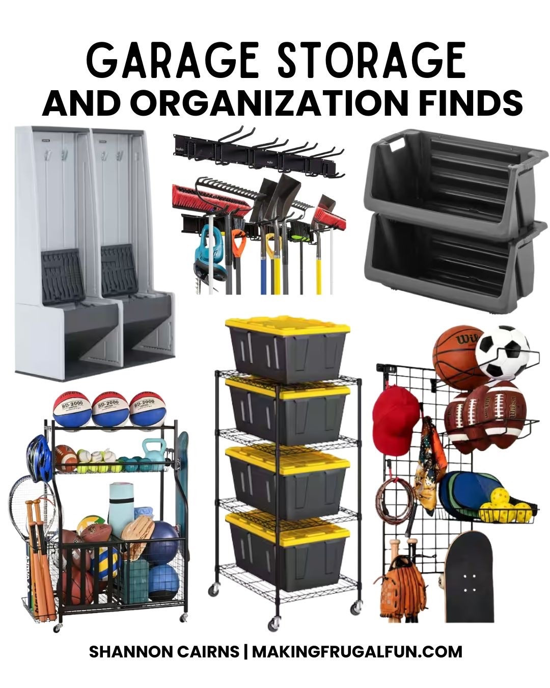 Storage and organization ideas for the garage mudroom sports equipment backyard.

#LTKHome
