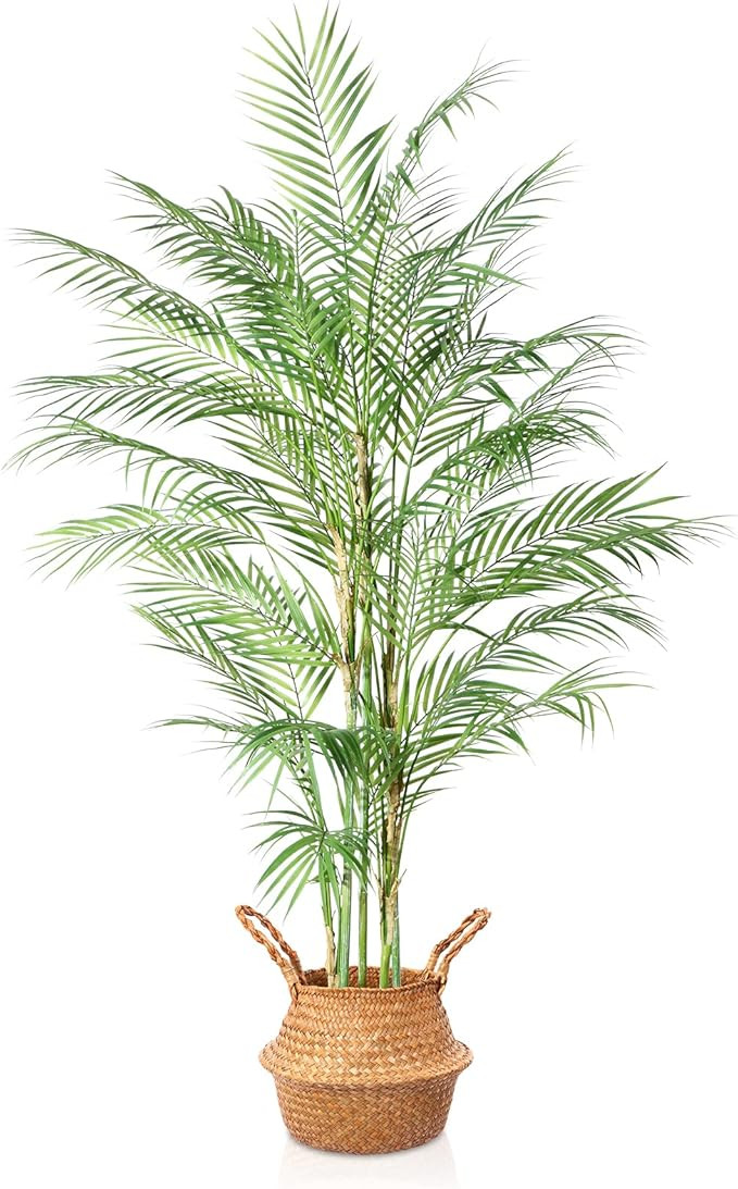 MOSADE Artificial Paradise Palm Tree 4.3 Feet Tall Fake Palm Plant with Adjustable Handmade Seagr... | Amazon (US)