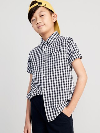 Short-Sleeve Printed Poplin Shirt for Boys | Old Navy (US)