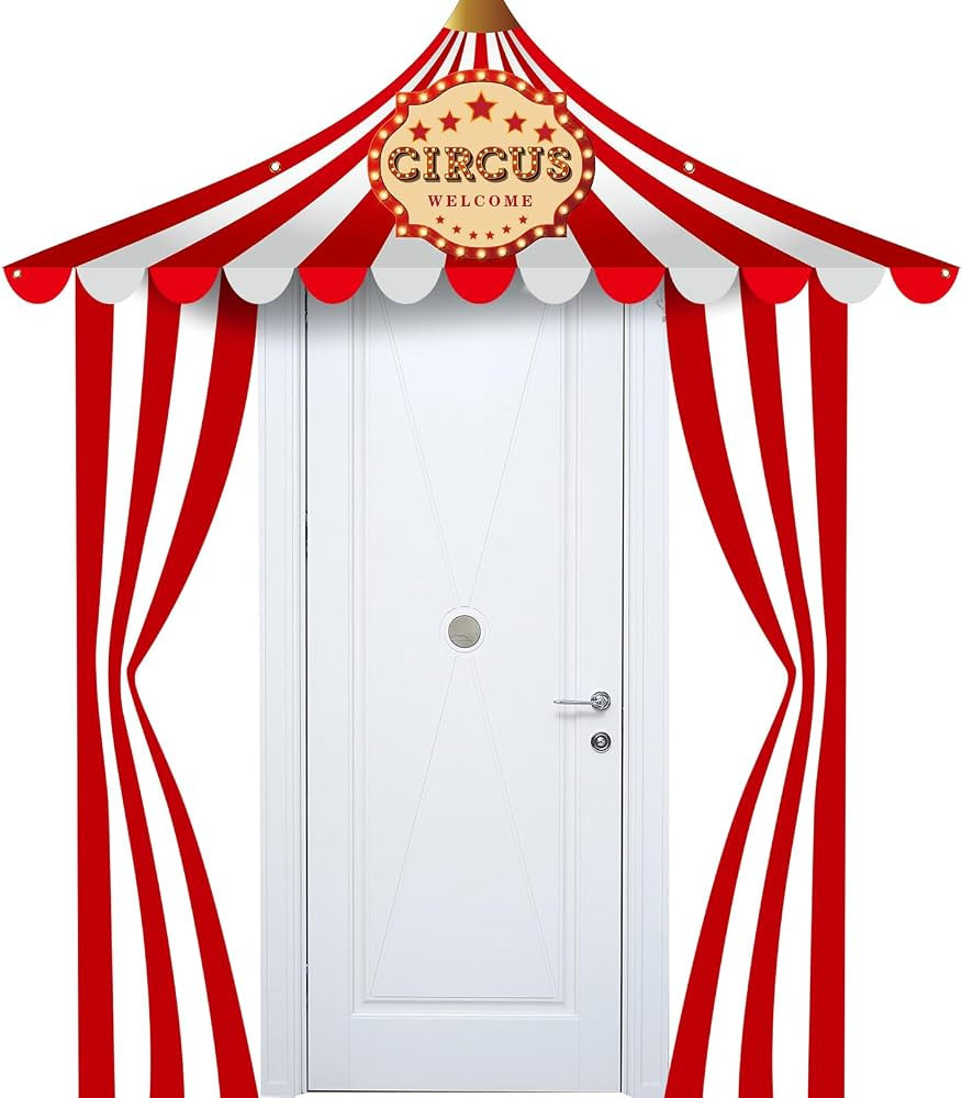 Preboun 3 Pcs Circus Tent Decorations Carnival Circus Theme Party Decorations Carnival Tent Banne... | Amazon (US)