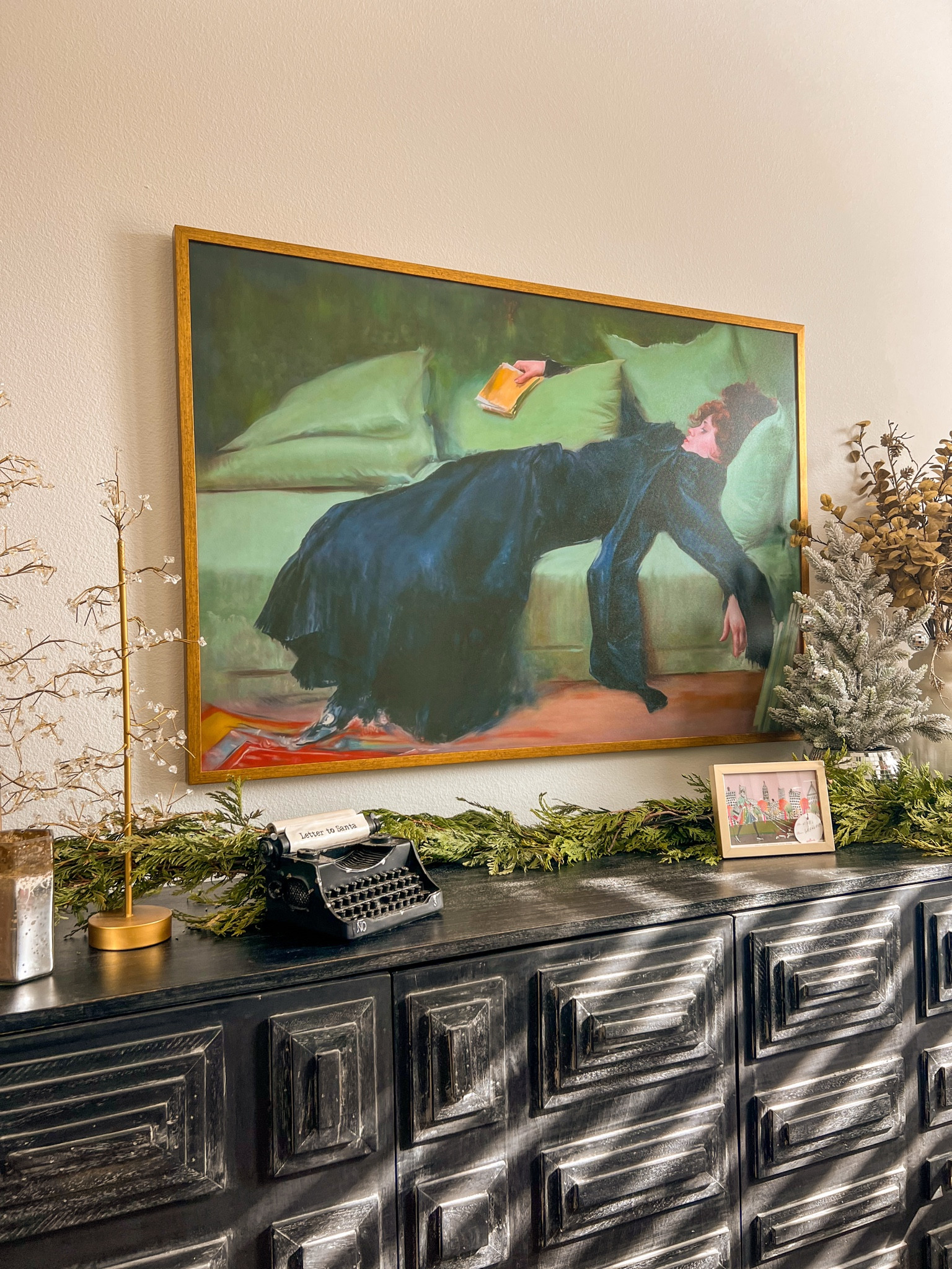 I think this piece resonates with a lot of us. Some of my favorite art around my house.  🖼️ DECOR TIP: A general rule of thumb is for your artwork to be about 66-75% the width of whatever it’s hanging above. But there are exceptions to every rule so decorate however suits you and your home! 🏡

Home interiors, home decor, interior decorating ideas, artwork 


#LTKHome #LTKStyleTip