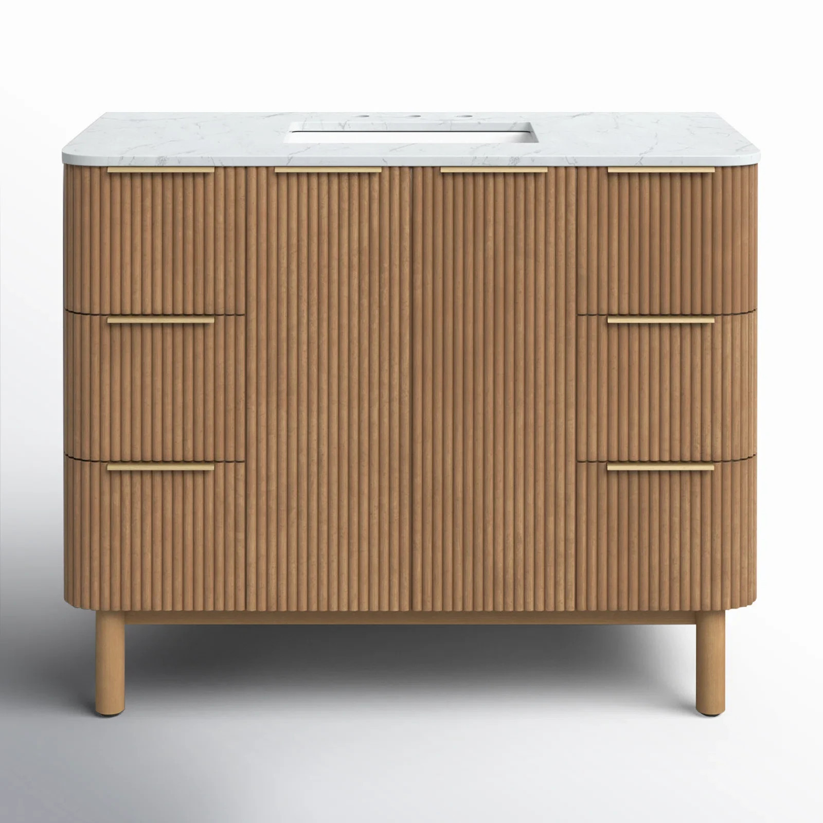 Nova 42" Marble Top Single Sink Vanity | Wayfair North America