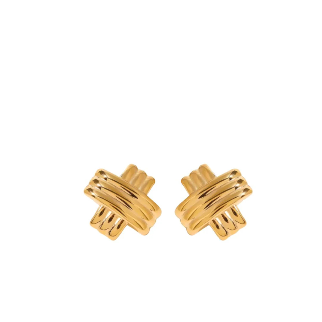 Casandra Crossover Studs | Accessory Concierge
