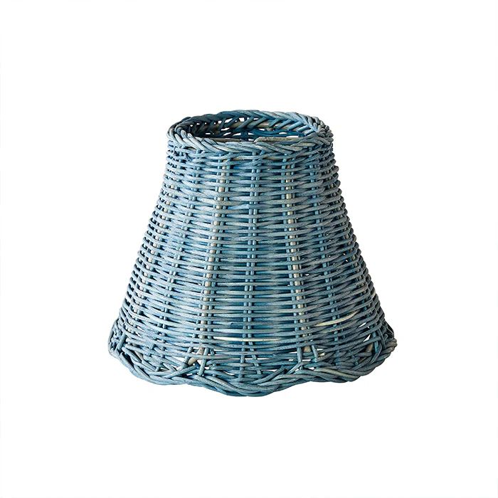 Isabel Rattan Petite Lampshade in French Blue | Caitlin Wilson Design