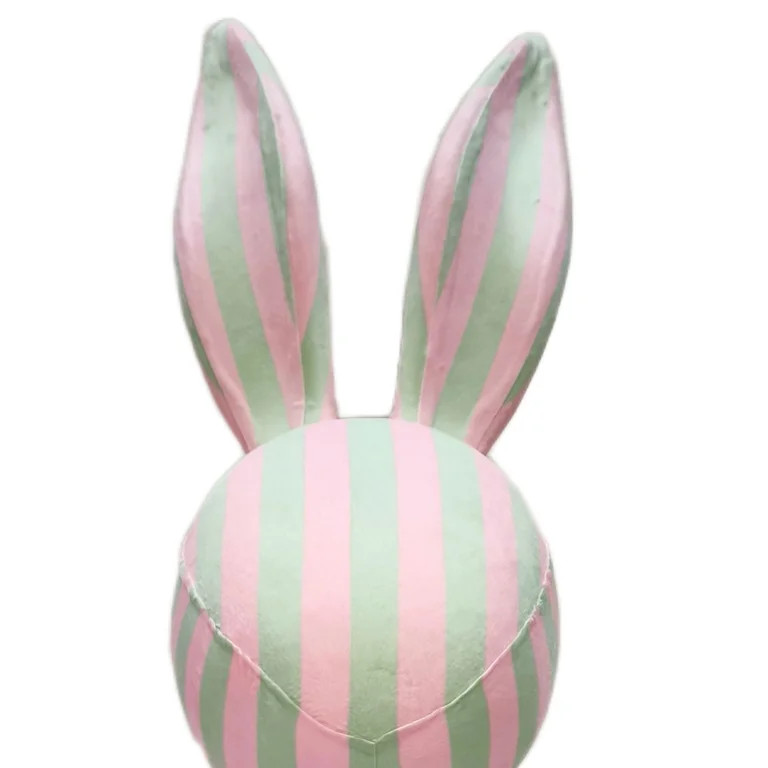 Striped Bunny Tabletop Decoration, Mint Green and Pink, 27", Easter by Way To Celebrate | Walmart (US)