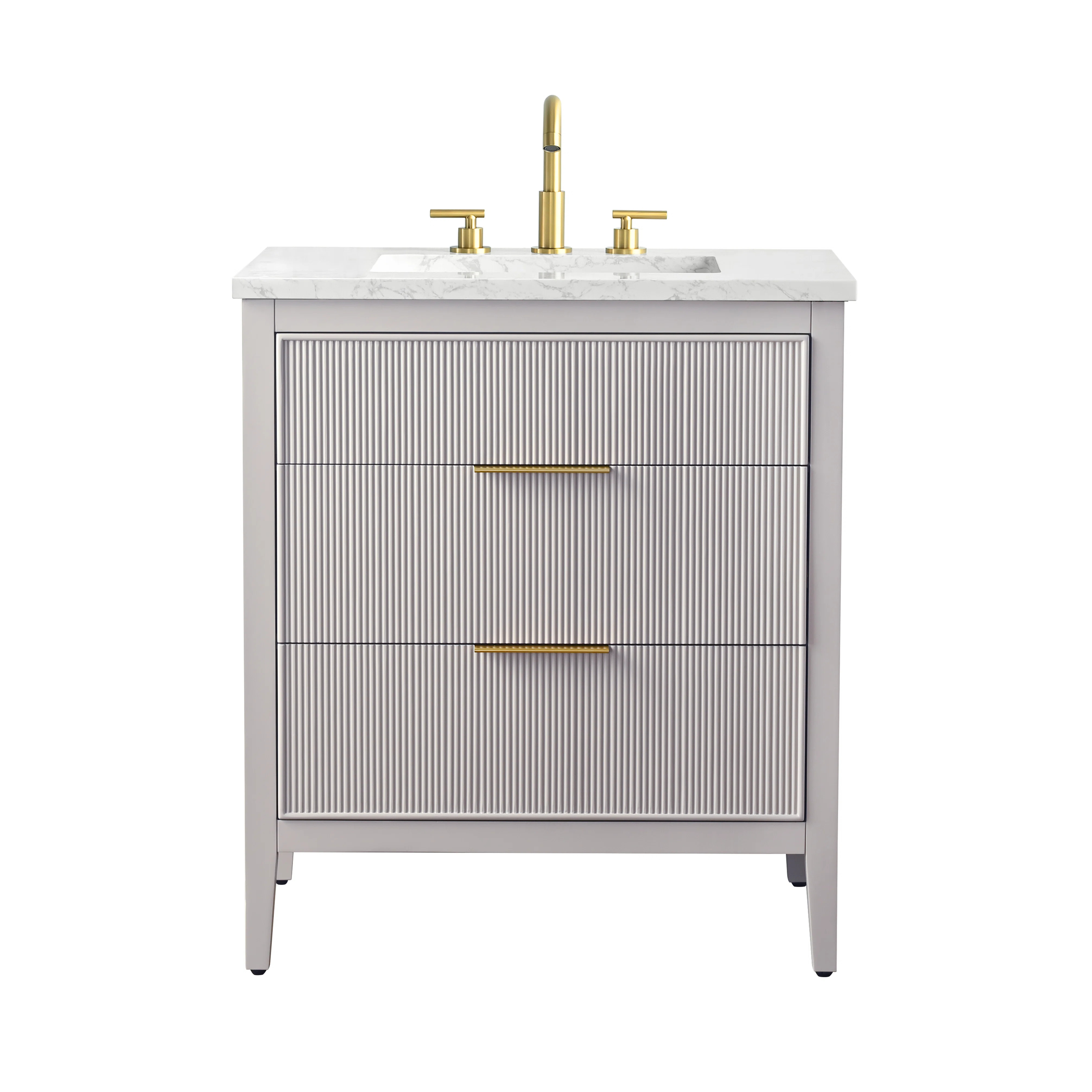 Bilroy 30'' Single Sink Bathroom Vanity with Engineered Stone Top | Wayfair North America