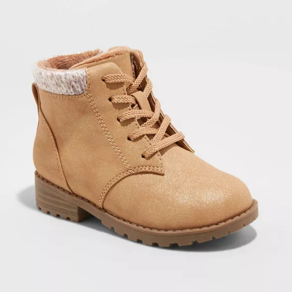 Toddler Girls' Dora Short Lace-Up Hiking Boots - Cat & Jack™ Cognac | Target