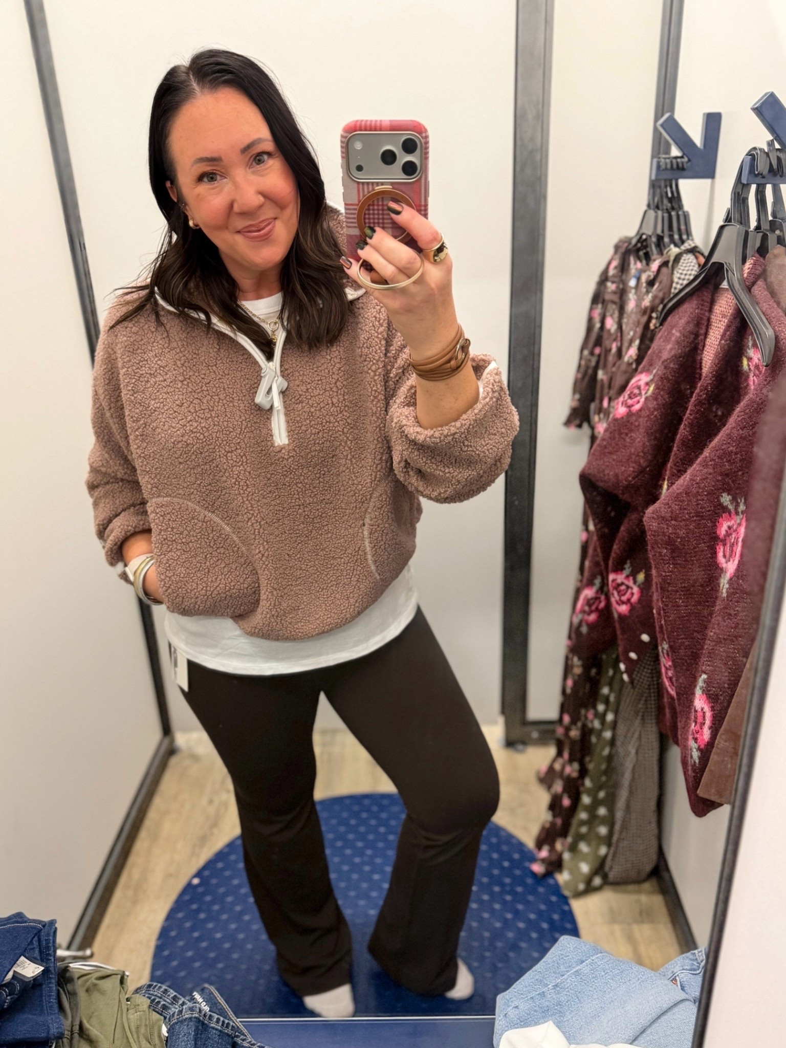 Our favorite Sherpa quarter zips are BACK AT OLD NAVY! 
Large fits perfectly! 
Large regular flare leggings.

#LTKOver40 #LTKSeasonal #LTKMidsize