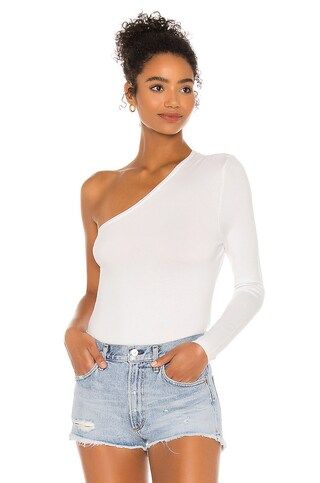 525 One Shoulder Top in Bleach White from Revolve.com | Revolve Clothing (Global)