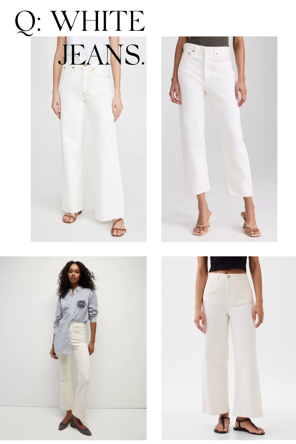 Chic white jeans 

#LTKstyletip #LTKSeasonal