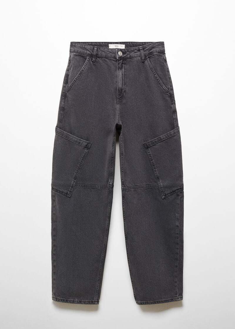 Mid-rise slouchy cargo jeans -  Women | Mango USA | MANGO (US)