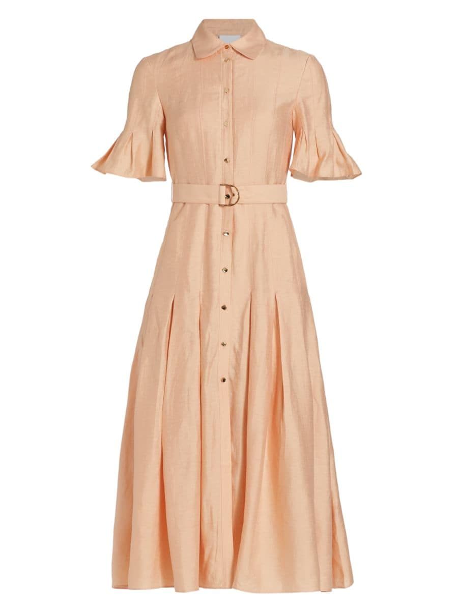 Lockwood Linen-Blend Shirtdress | Saks Fifth Avenue