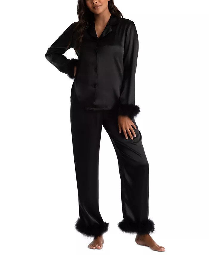 Linea Donatella
          
        
  
      
          Women's Marabou Feather Satin Pajama Set | Macy's