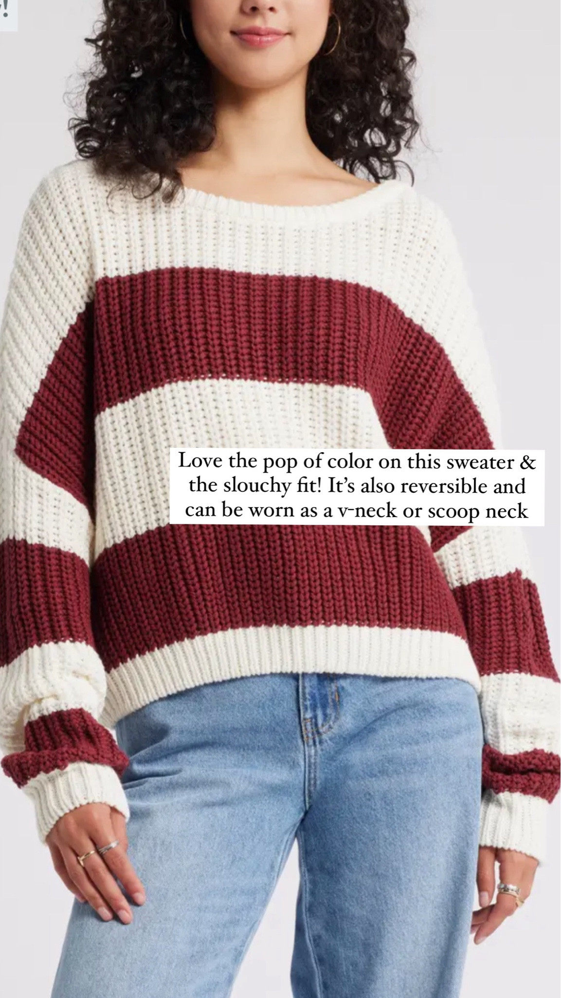Striped sweater under $50