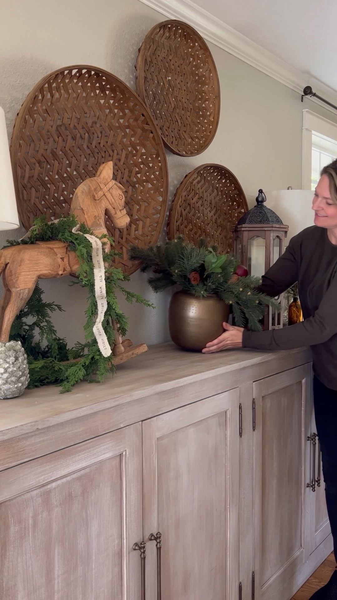 Sideboard Christmas decorating with a curated collection of moody and timeless pieces ✨

#LTKhome #LTKSeasonal #LTKHoliday