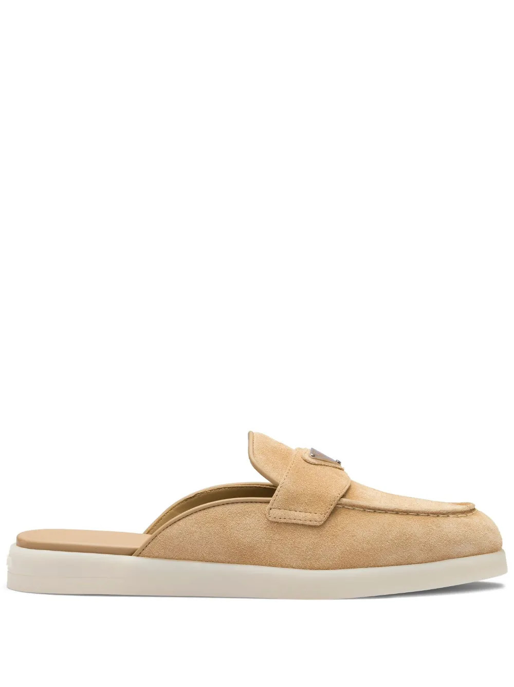 logo-plaque suede mules | Farfetch Global