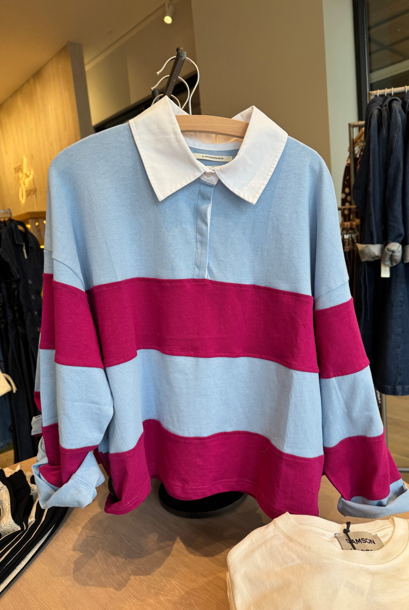 Spring outfit. Cute rugby shirt. Oversized fit. Material is lighter. 


#LTKOver40