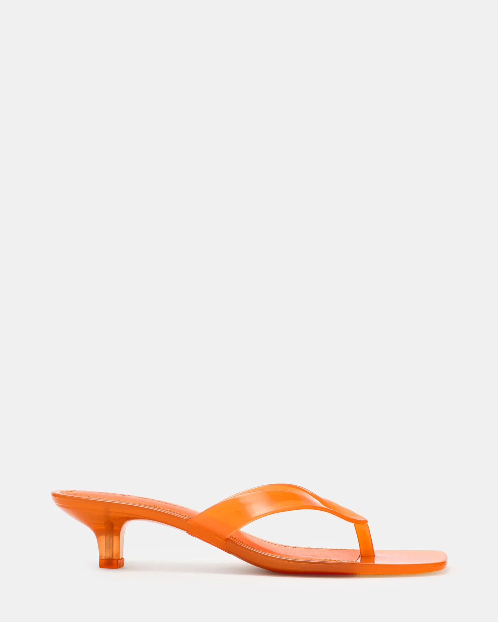 TRACIE Jelly Orange Thong Strap Women's Kitten Heel | Steve Madden (US)