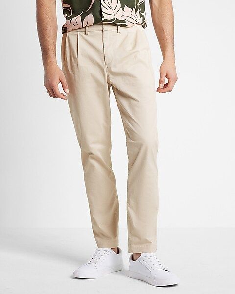 Athletic Slim Pleated Hyper Stretch Chino | Express