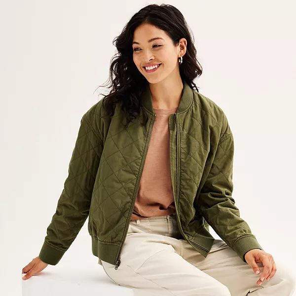 Women's Sonoma Goods For Life® Quilted Bomber Jacket | Kohl's