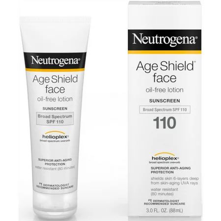 Neutrogena Age Shield Face Sunscreen, Oil Free Lotion Sunscreen, SPF 110 3.0 OZ | Walmart (US)