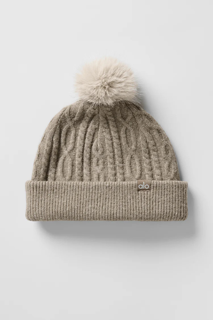 Cable Knit Winter Bliss Beanie - Light Cocoa | Alo Yoga (US)
