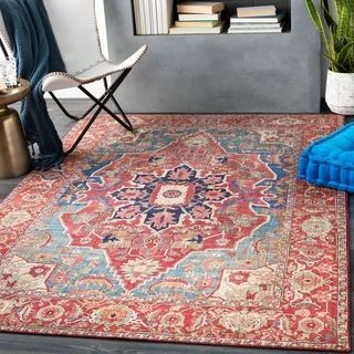 The Curated Nomad Sheraton Vintage Persian Area Rug (5' x 7'6" - Bright Red) | Bed Bath & Beyond