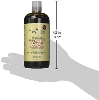 Shea Moisture Jamaican Black Castor Oil Strengthen & Restore Shampoo w/ Shea Butter, Peppermint, ... | Amazon (US)