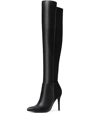 DREAM PAIRS Women's Over The Knee Thigh High Boots Long Stretch Pointed Toe Stiletto High Heels F... | Amazon (US)
