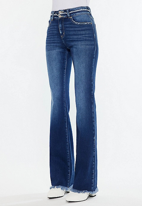 KanCan™ High Rise Curvy Double Button Bootcut Jean | Maurices