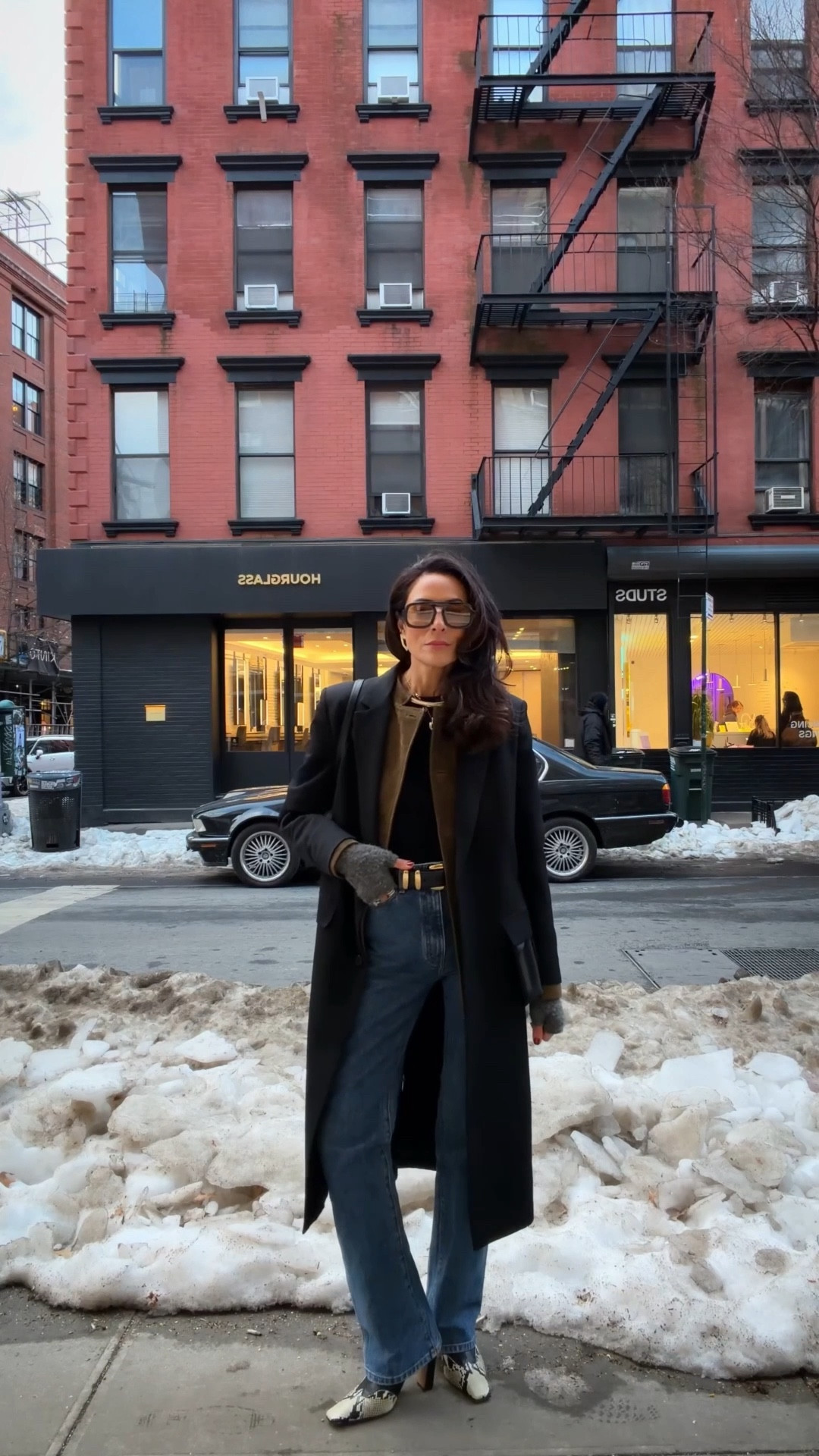 A New York moment! 🍎 
Denim runs small, size up! 


#LTKOver40 #LTKSeasonal