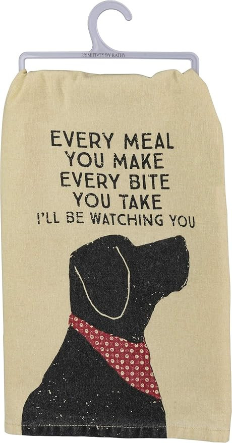 Primitives by Kathy Rustic Dish Towel, 28" x 28", I'll Be Watching You | Amazon (US)