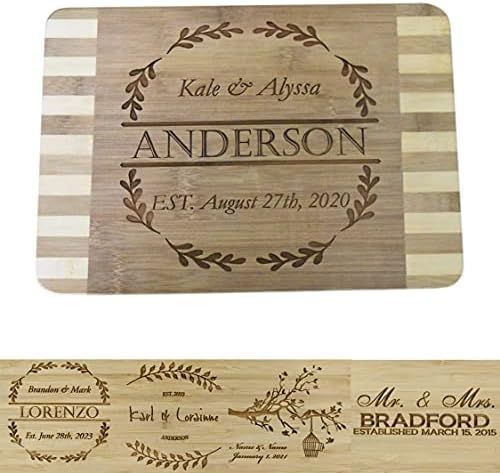 Brew City Engraving – Laser Engraved Bamboo Wood Personalized Cutting Board Kitchen Gift / Cust... | Amazon (US)