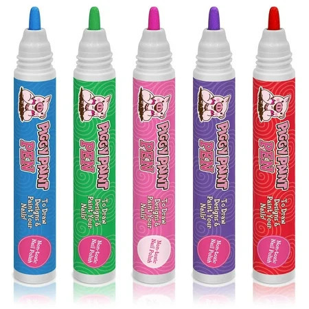 Piggy Paint 5-Pack Pen Bundle Non-toxic Kid-friendly Mess-free Nail Polish Pens | Walmart (US)