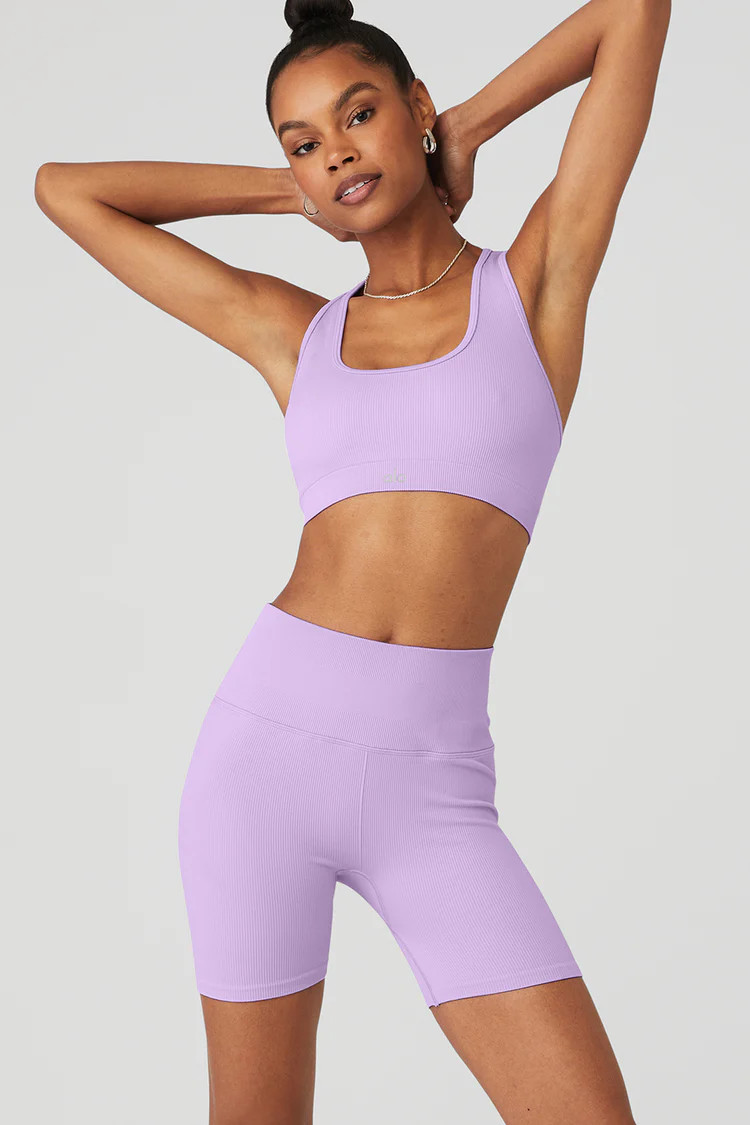 Seamless Ribbed Bra | Alo Yoga (US)