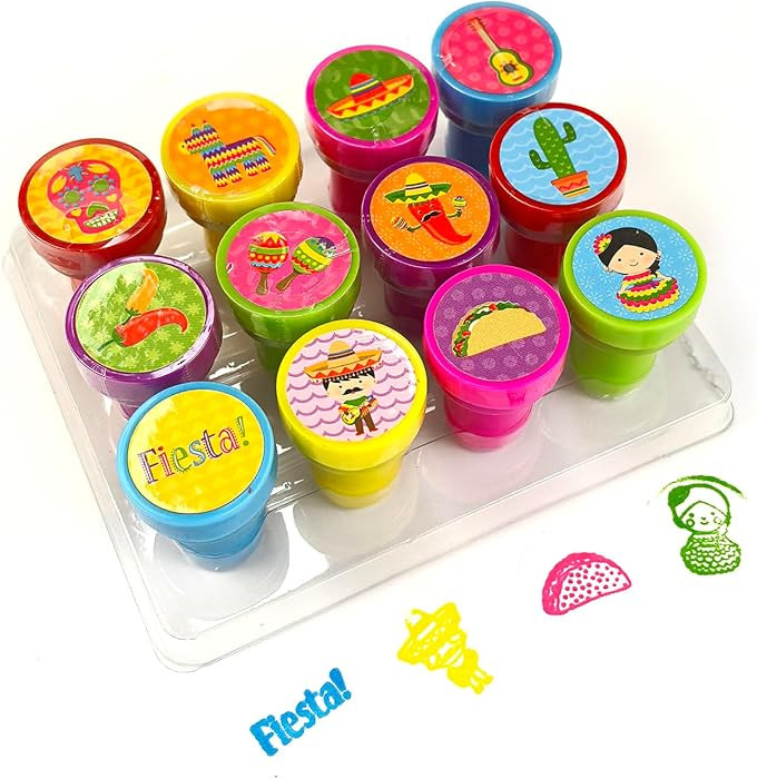 TINYMILLS 12 Pcs Mexican Fiesta Taco Stamp Kit | Amazon (US)