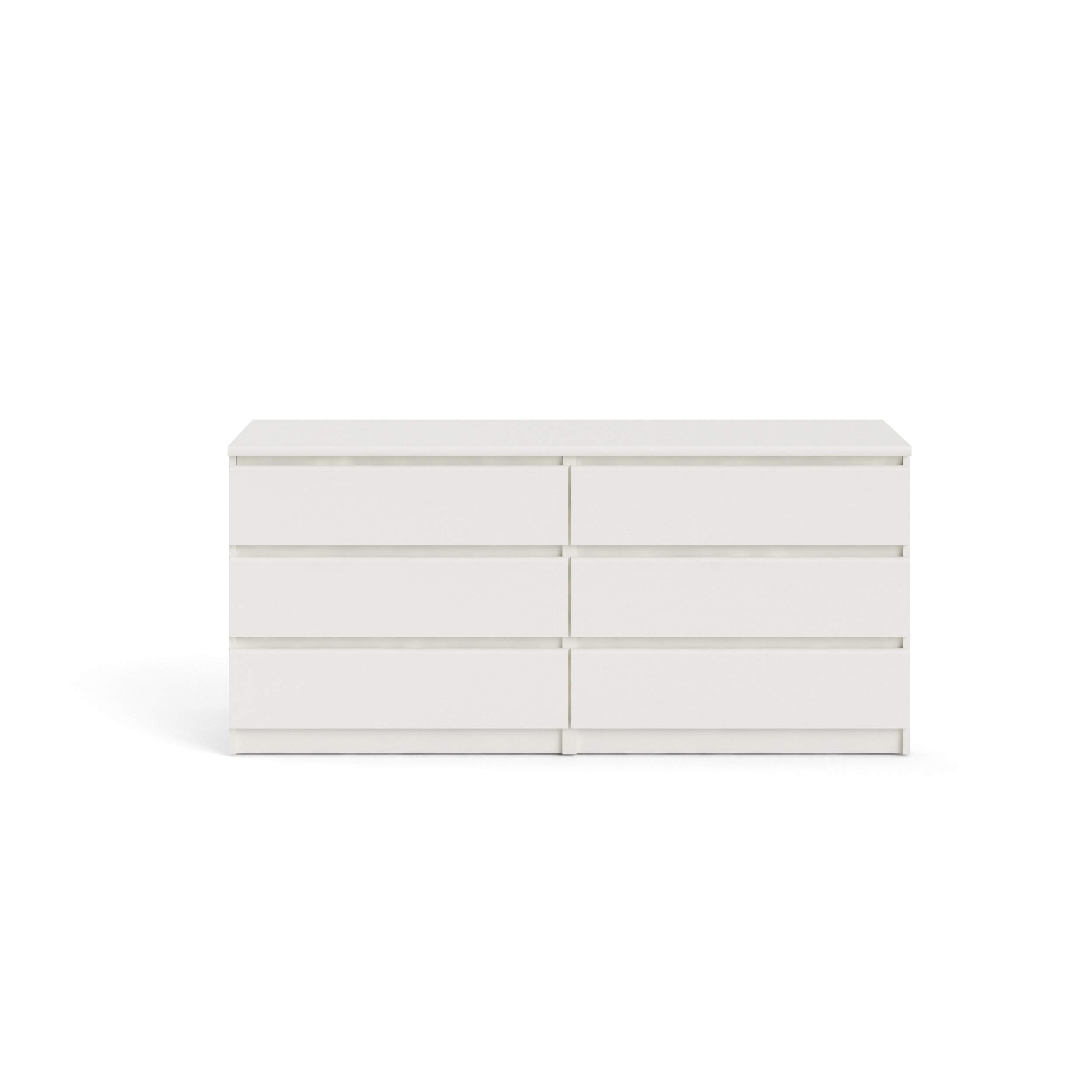 Tvilum Scottsdale 6 Drawer Double Dresser, White Wood Grain | Amazon (US)
