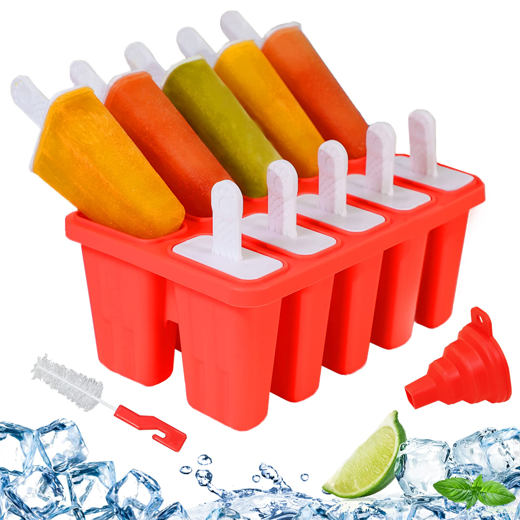 Silicone Popsicle Molds 10-cavity, DIY Ice Pop Mold for Kids Adult Teens, BPA Free Ice Cream Mold... | Amazon (US)