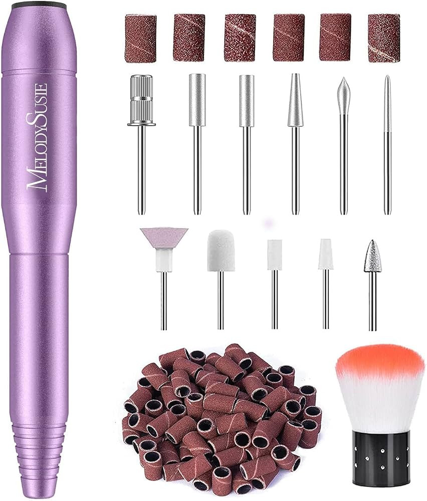 MELODYSUSIE Nail Drill 20000RPM E File for Beginners, Compact Electric Nail Files Portable Nail D... | Amazon (UK)