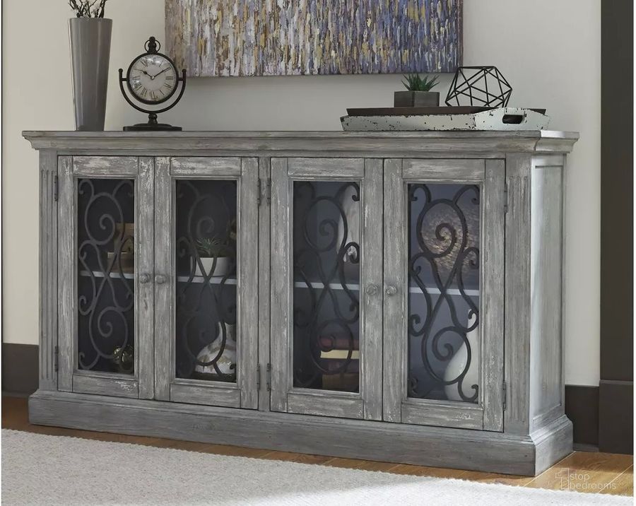 Mirimyn Antique Gray Door Accent Cabinet | 1stopbedrooms