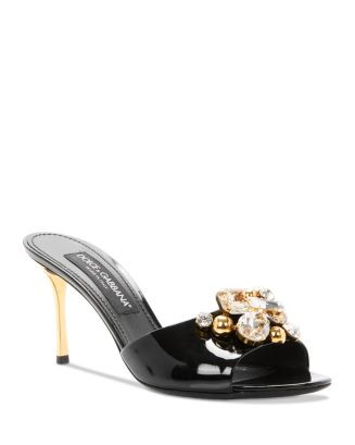 Dolce & Gabbana Women's Patent Leather Crystal Cluster Mules | Bloomingdale's Shoes | Bloomingdale's (US)